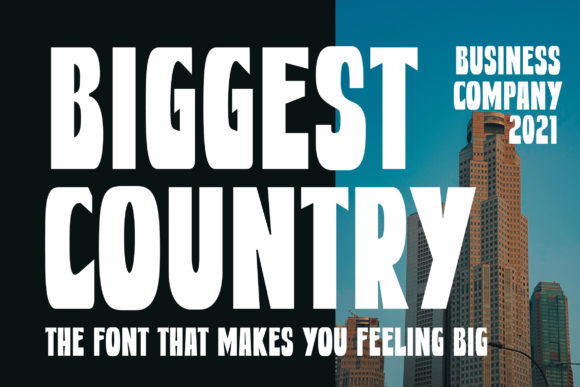 Biggest Country: A Bold Display Font for Impactful Web Headlines