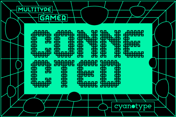 Gamer Connected: A Pixel-Playful Display Typeface for Editorial Charm