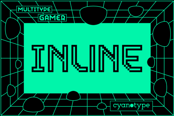 Gamer Inline: A Pixel-Playful Display Font for Editorial Moments