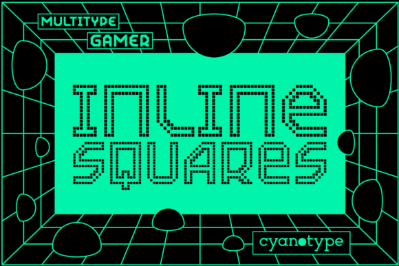 Gamer Inline Squares: A Pixel-Driven Display Typeface for Digital Design