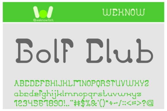 Golf Club: A Display Font That Plays to Win