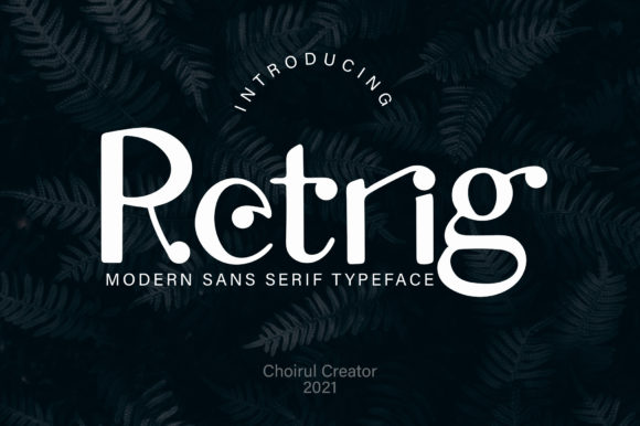 Retrig Display Font for Handmade Creators