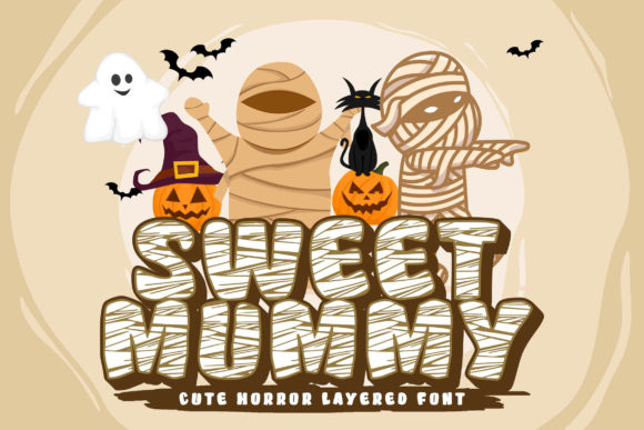 Sweet Mummy Horror: A Playful Display Font for Small Business Branding