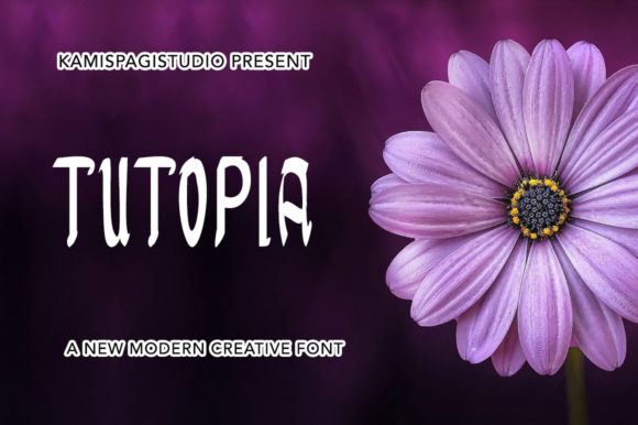 Tutopia: A Friendly Display Font for Small Business Branding